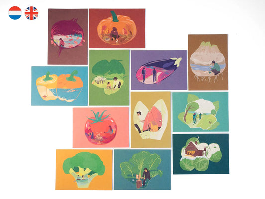 12 Postcards with a Seasonal Recipe